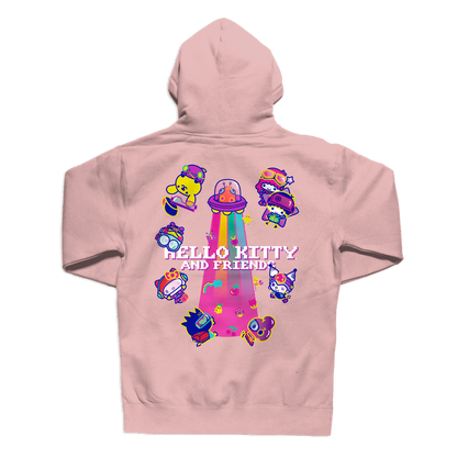 Girl x Sanrio "Kawaii Arcade" Friends Hoodie (Dusty Pink)