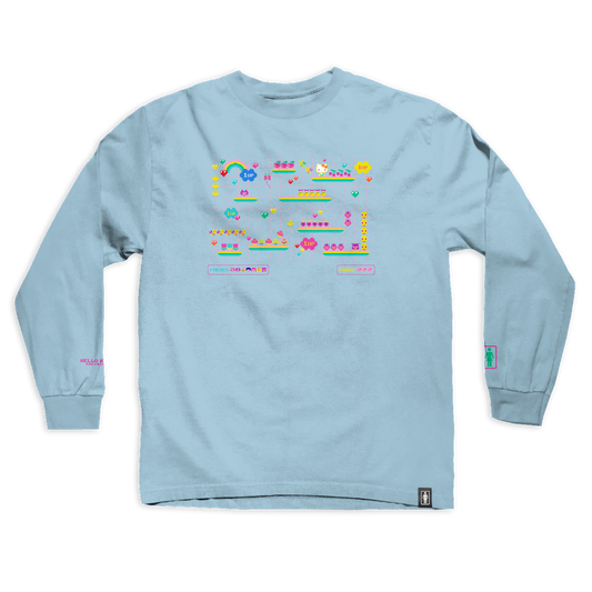 Girl x Sanrio "Kawaii Arcade" Level Up Long Sleeve (Powder Blue)